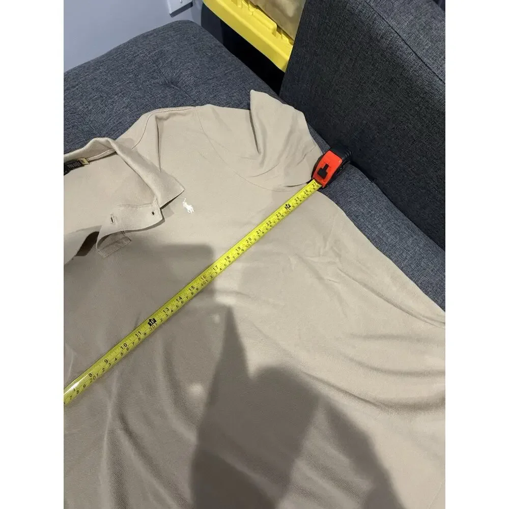Polo Ralph Lauren Men’s Polo Shirt Brown Beige Tan 100% Cotton Short Sleeve XXL